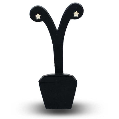 Gold Star Shaped Stud Earrings 18KT - FKJERN18KU3029