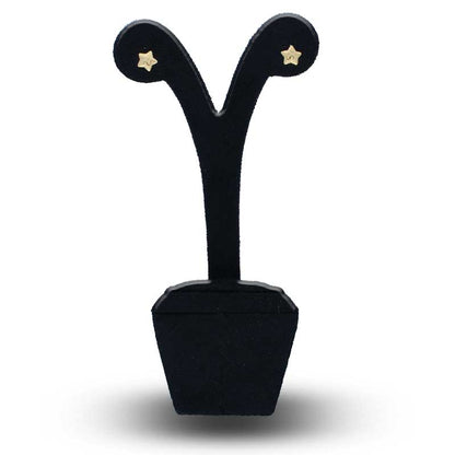 Gold Star Shaped Stud Earrings 18KT - FKJERN18KU3028
