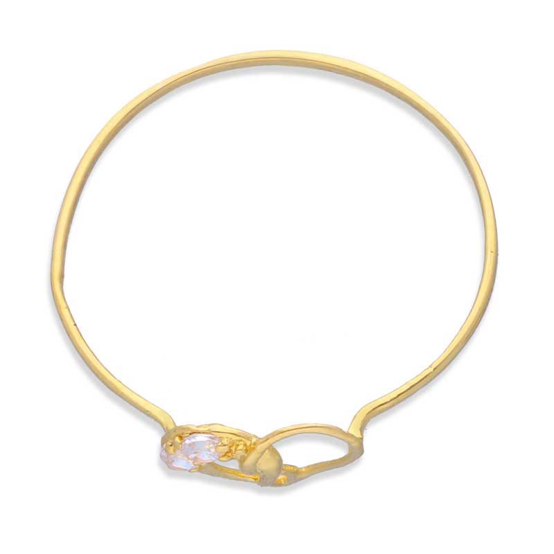Gold Heart Shaped With Solitaire Ring 18KT - FKJRN18KU2007