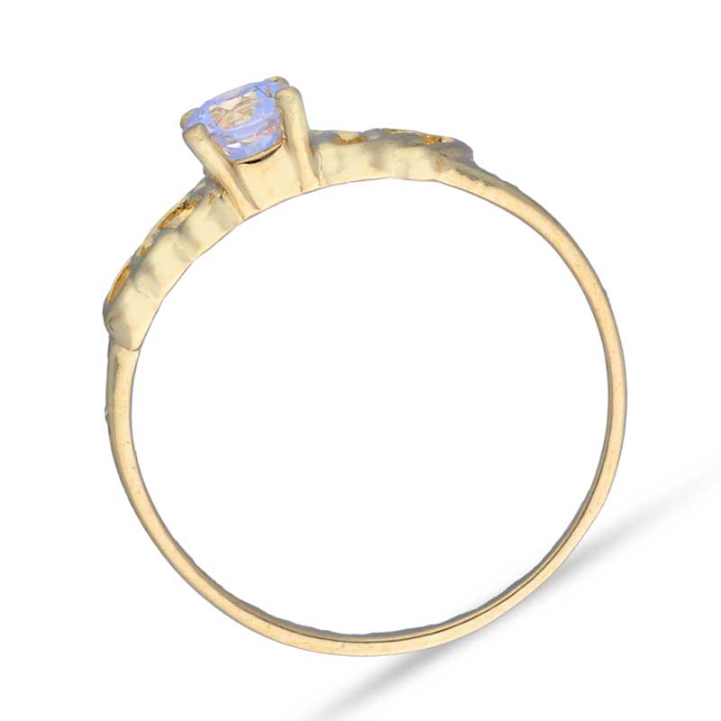 Gold Solitaire Ring 18KT - FKJRN18KU2001