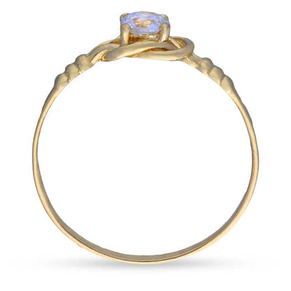 Gold Solitaire Ring 18KT - FKJRN18KU2004