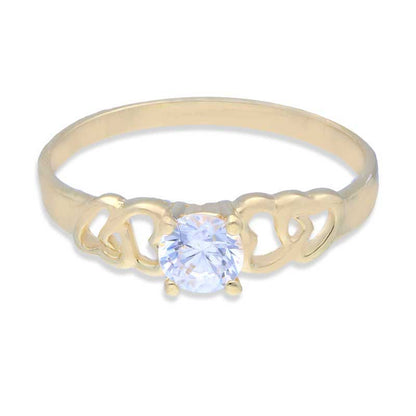 Gold Solitaire Ring 18KT - FKJRN18KU2001