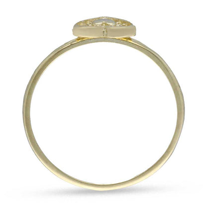 Gold Heart Shaped Ring 18KT - FKJRN18KU2016