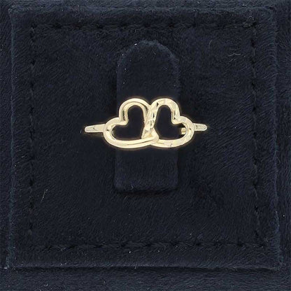 Gold Twin Hearts Ring 18KT - FKJRN18KU2103