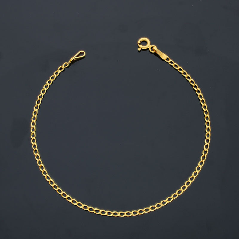 Gold Curb Bracelet 21KT - FKJBRL21KU6002