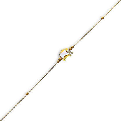 Gold Elephant Shaped Bracelet 21KT - FKJBRL21KU6027