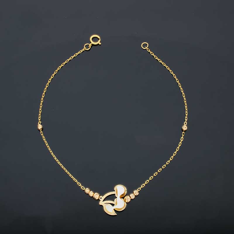 Gold Cherry Shaped Bracelet 21KT - FKJBRL21KU6029