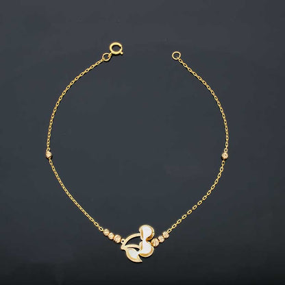 Gold Cherry Shaped Bracelet 21KT - FKJBRL21KU6029