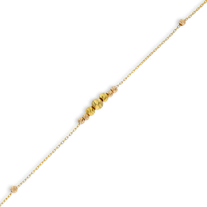 Gold Beads Bracelet 21KT - FKJBRL21KU6037