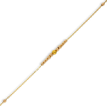 Gold Beads Bracelet 21KT - FKJBRL21KU6038