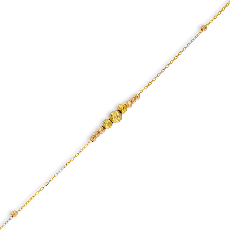 Gold Beads Bracelet 21KT - FKJBRL21KU6039