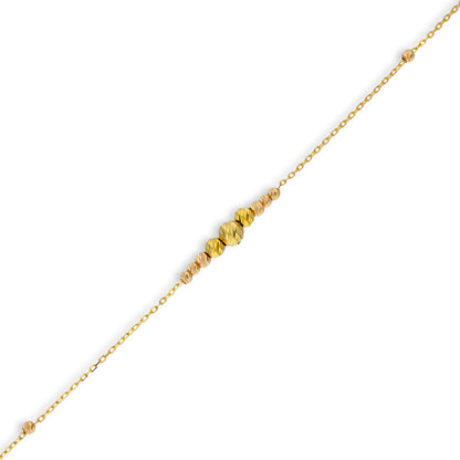 Gold Beads Bracelet 21KT - FKJBRL21KU6039