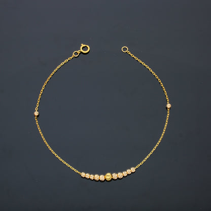 Gold Beads Bracelet 21KT - FKJBRL21KU6038
