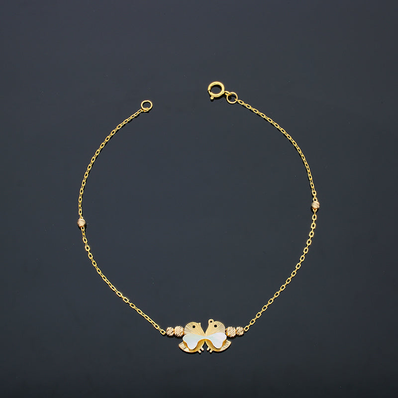 Gold Love Birds Bracelet 21KT - FKJBRL21KU6060