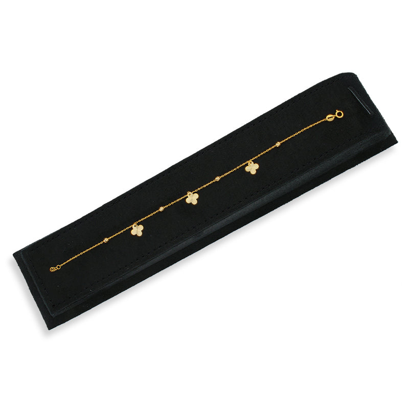 Gold Hanging Flowers Bracelet 21KT - FKJBRL21KU6059