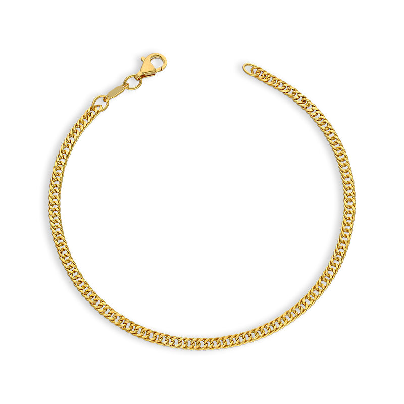 Gold Curb Bracelet 21KT - FKJBRL21KU6057