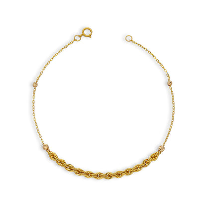 Gold Rope Bracelet 21KT - FKJBRL21KU6044