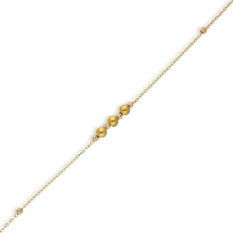Gold Beads Bracelet 21KT - FKJBRL21KU6045