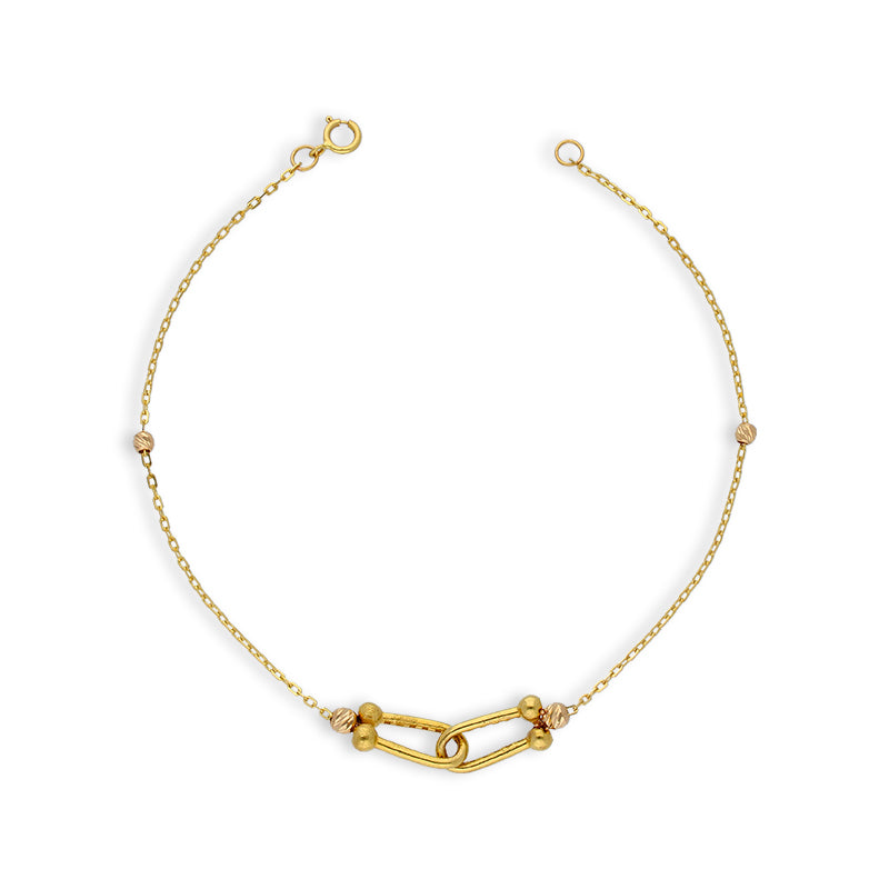Gold U-Shaped Buckle Bracelet 21KT - FKJBRL21KU6048
