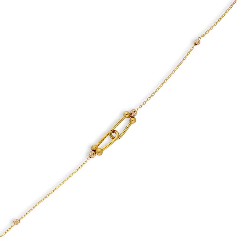 Gold U-Shaped Buckle Bracelet 21KT - FKJBRL21KU6048