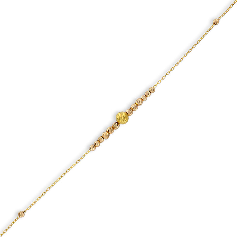 Gold Beads Bracelet 21KT - FKJBRL21KU6042