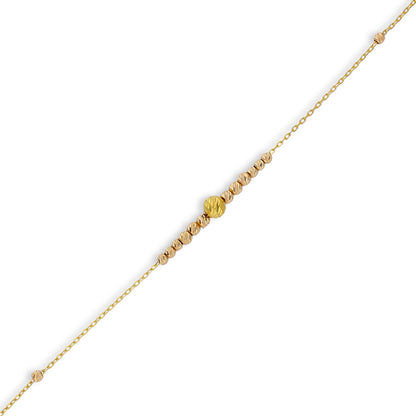 Gold Beads Bracelet 21KT - FKJBRL21KU6042