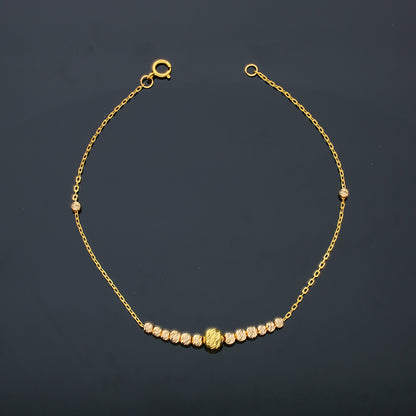 Gold Beads Bracelet 21KT - FKJBRL21KU6042