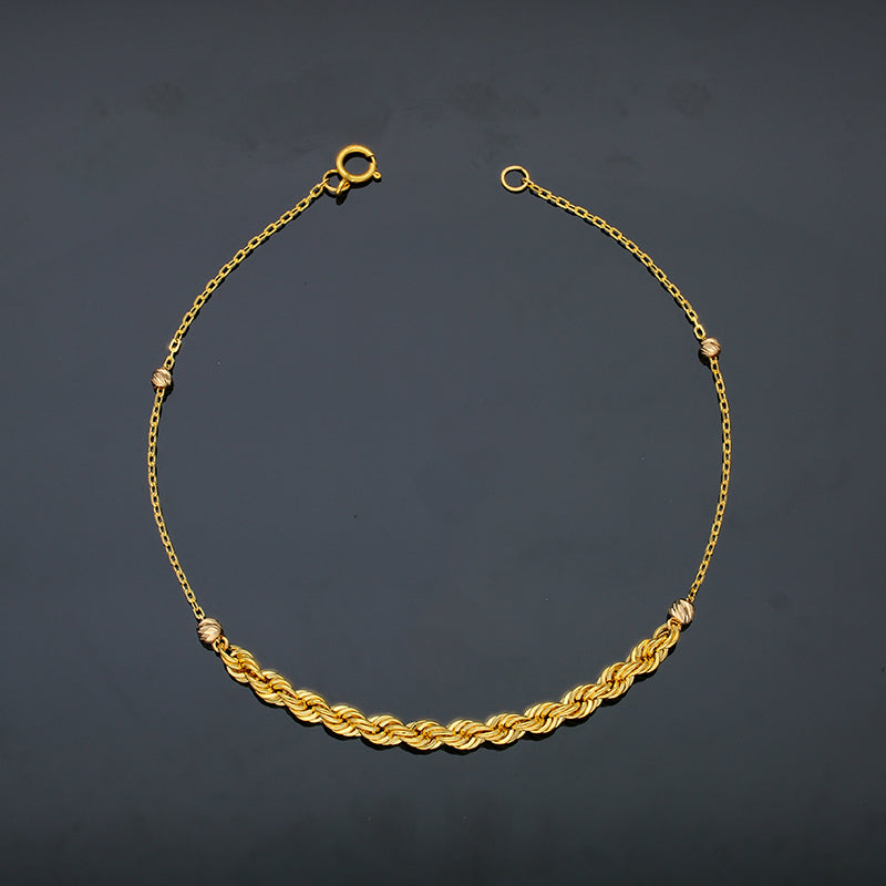Gold Rope Bracelet 21KT - FKJBRL21KU6044