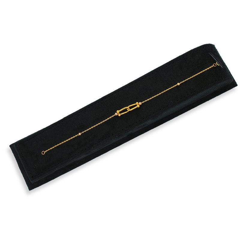 Gold U-Shaped Buckle Bracelet 21KT - FKJBRL21KU6048