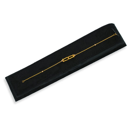 Gold U-Shaped Buckle Bracelet 21KT - FKJBRL21KU6048