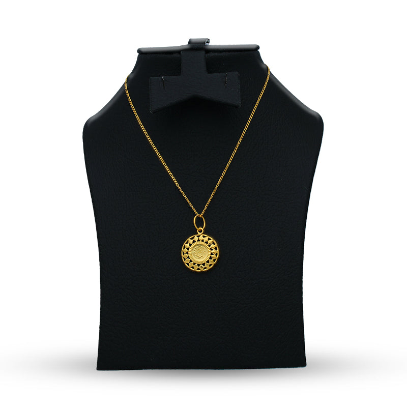 Gold Necklace (Chain with Turkish Lira Pendant) 21KT - FKJNKL21KU6065