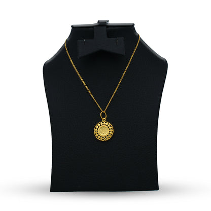 Gold Necklace (Chain with Turkish Lira Pendant) 21KT - FKJNKL21KU6065