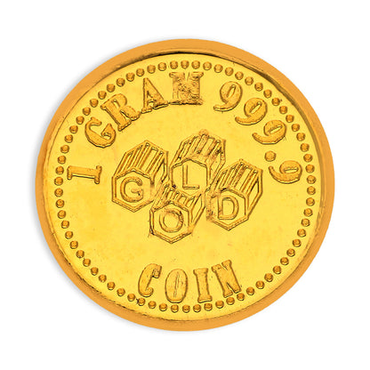 Gold 1 Gram Coin 24KT 999.9 Purity - FKJCON24KU6074
