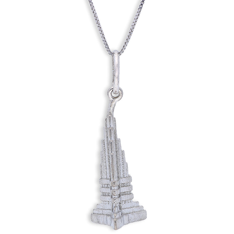Sterling Silver 925 Necklace (Chain with Burj Khalifa Pendant) - FKJNKLSLU6106