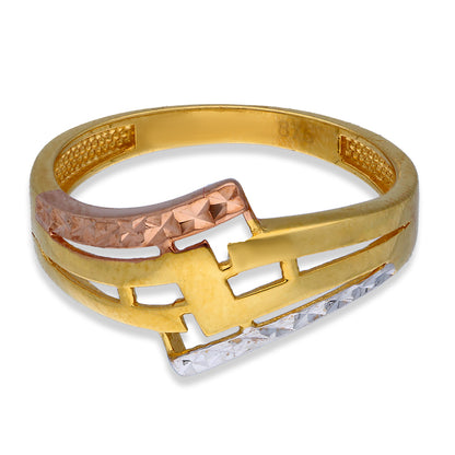 Tri Tone Gold Ring 21KT - FKJRN21KU2112
