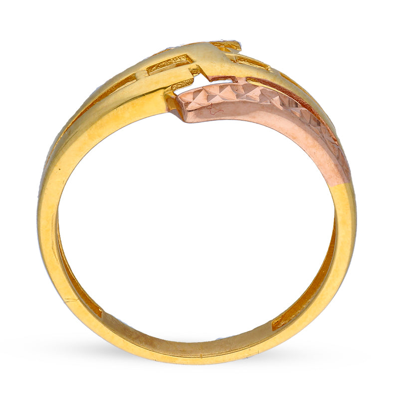 Tri Tone Gold Ring 21KT - FKJRN21KU2112