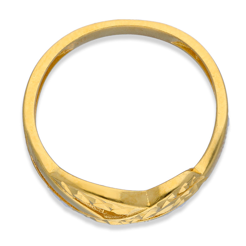 Gold Spiral Shaped Ring 21KT - FKJRN21KU2113