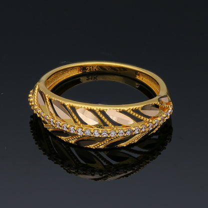 Gold Leaf Ring 21KT - FKJRN21KU2109