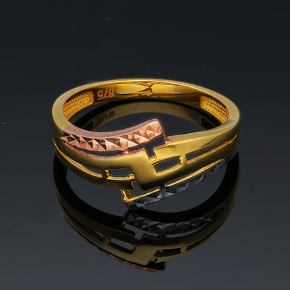 Tri Tone Gold Ring 21KT - FKJRN21KU2112