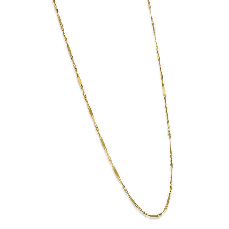 Gold 16 Inches Chain 21KT - FKJCN21KU3006