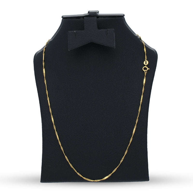 Gold 16 Inches Chain 21KT - FKJCN21KU3006