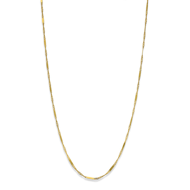 Gold 16 Inches Chain 21KT - FKJCN21KU3006