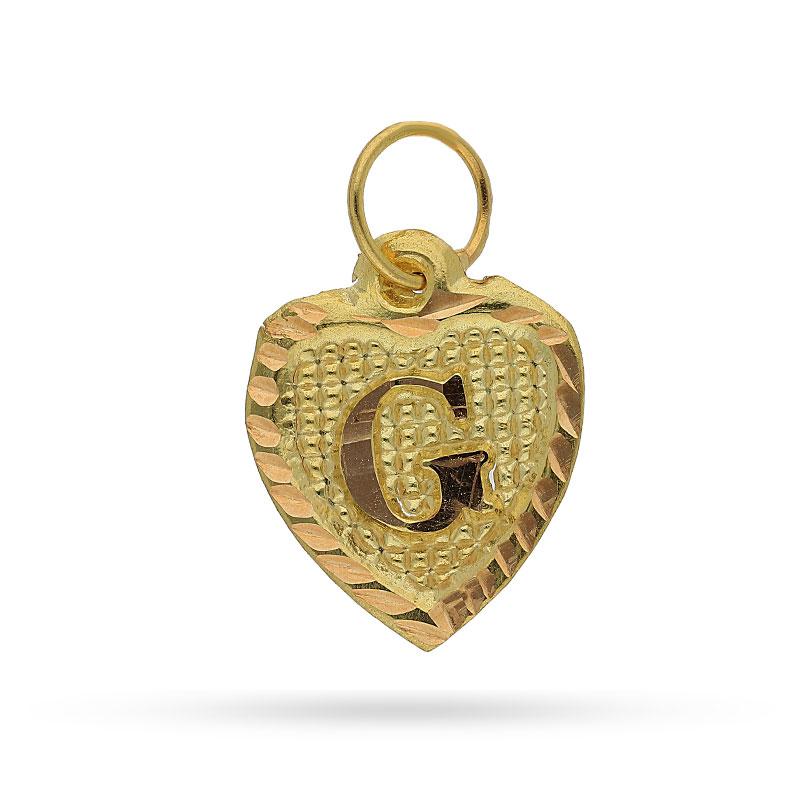Gold Alphabet Pendant 18KT - FKJPND1452