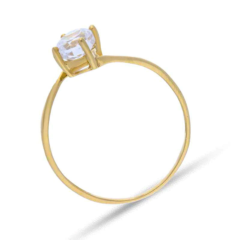 Gold Solitaire Ring 18KT - FKJRN18KU2086