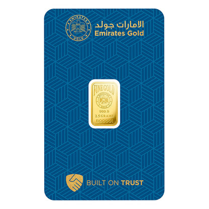 Emirates 2.5 Grams 999.9 Purity Gold Bar - FKJGBR24K2196