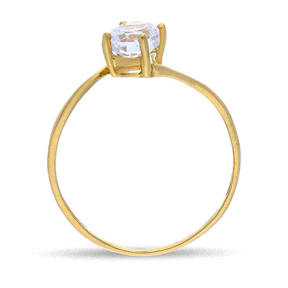 Gold Solitaire Ring 18KT - FKJRN18KU2086