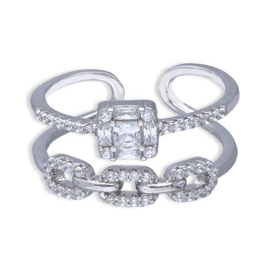 Sterling Silver 925 Solitaire Ring - FKJRNSLU2010