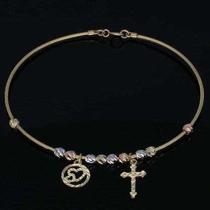 Gold Hanging Bangle in 18KT - FKJBNG18KU2017