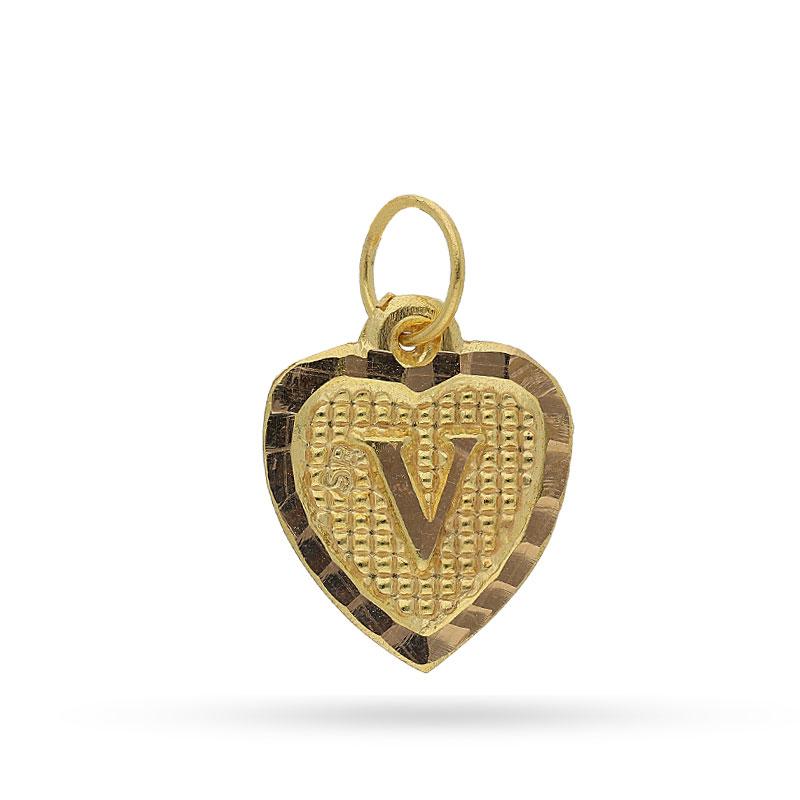 Gold Alphabet Pendant 18KT - FKJPND1452