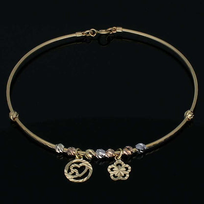 Gold Hanging Bangle in 18KT - FKJBNG18KU2018